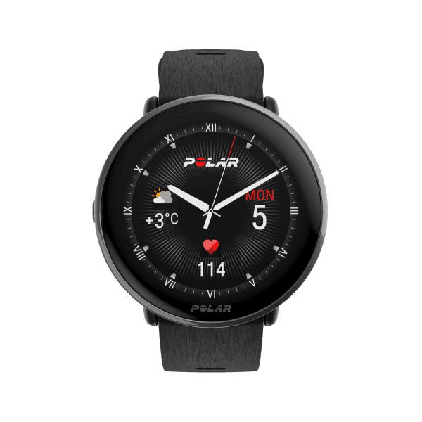 Polar Ignite 3 Titanium, Black Silicone product image